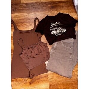 Mocha Brown Capsule Wardrobe Bundle | 4 Piece Outfit XS/S